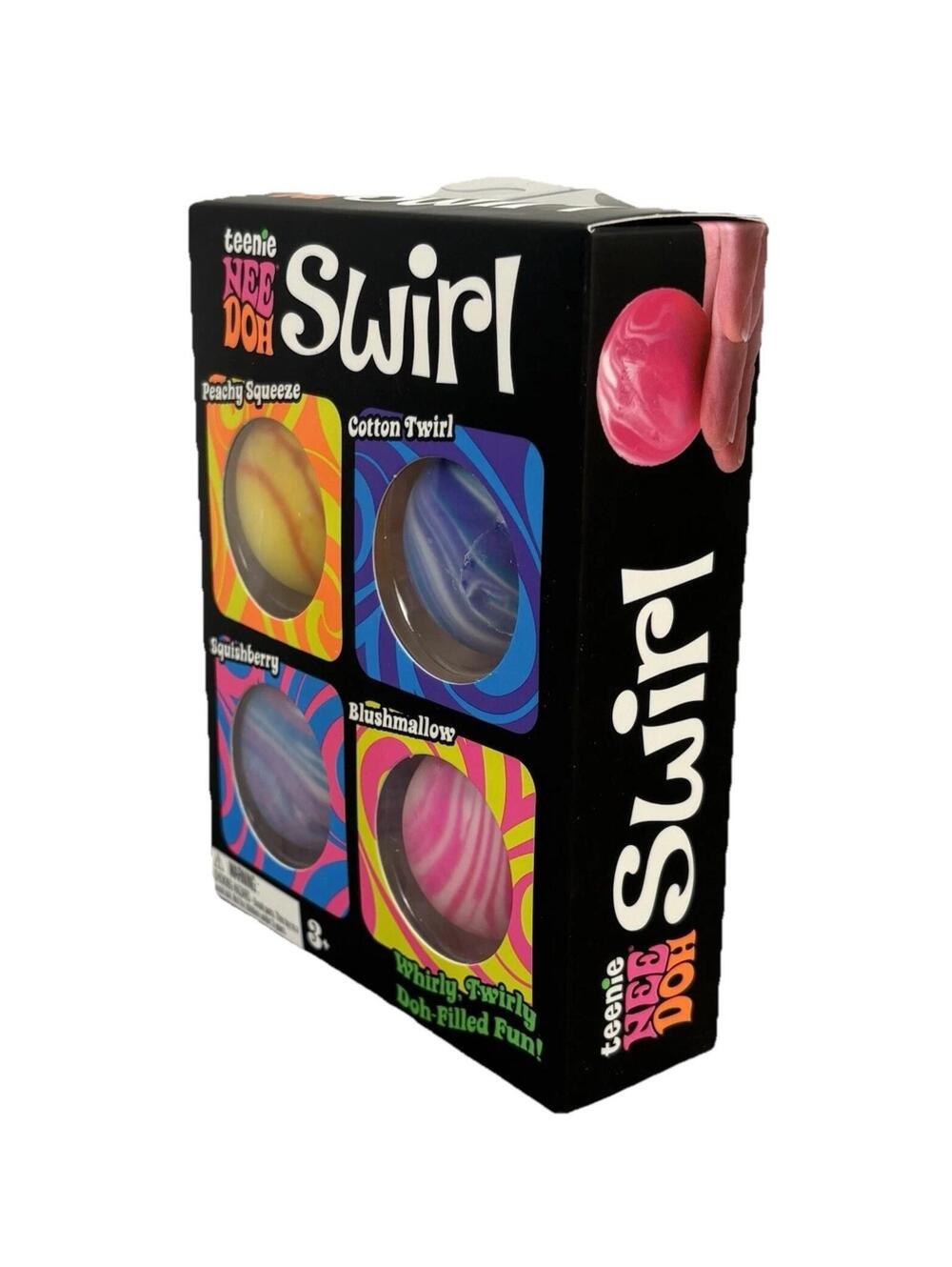 NeeDoh Teenie Swirl 4-pack, Nee Doh Mini Squishy Stress Balls - Picture 2 of 9